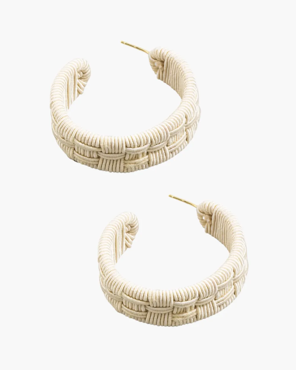 Woven Wrapped Hoop Earrings