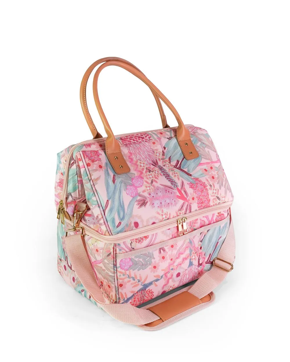Floral Carry Cooler Bag For Outings