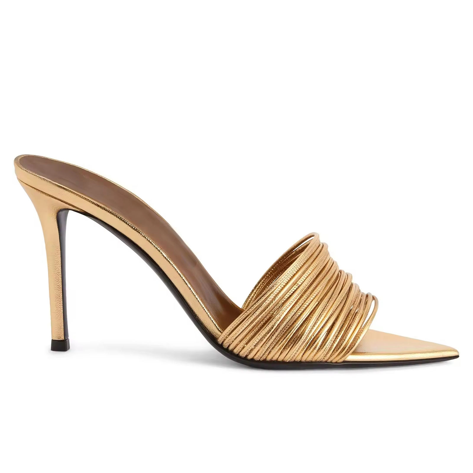 Aurora Gold Pointed Toe Heels