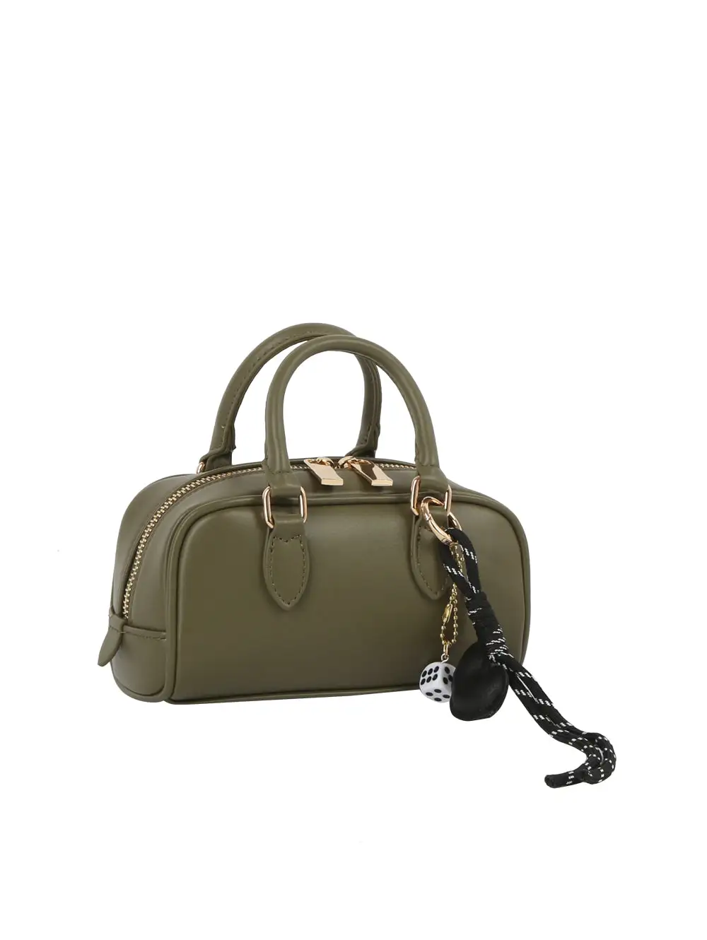 Heart Motif Barrel Shape Faux Leather Shoulder Bag