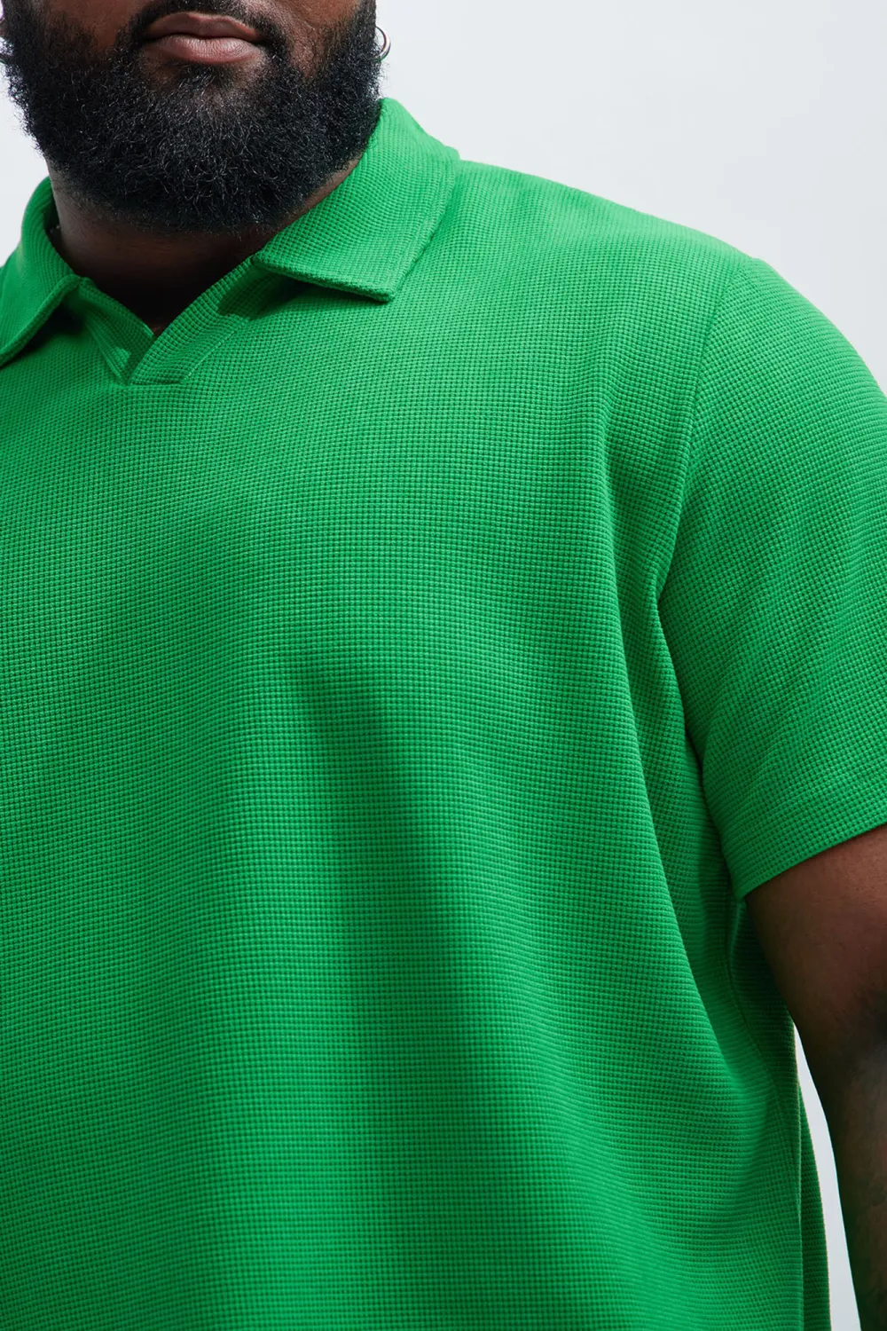 Casual Style Textured Polo Tops