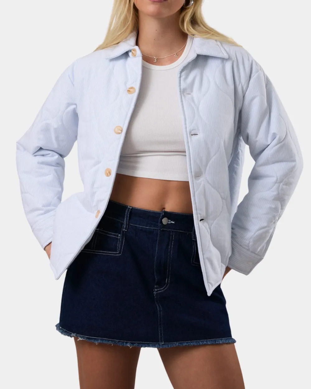 Striped Quilted Jacket