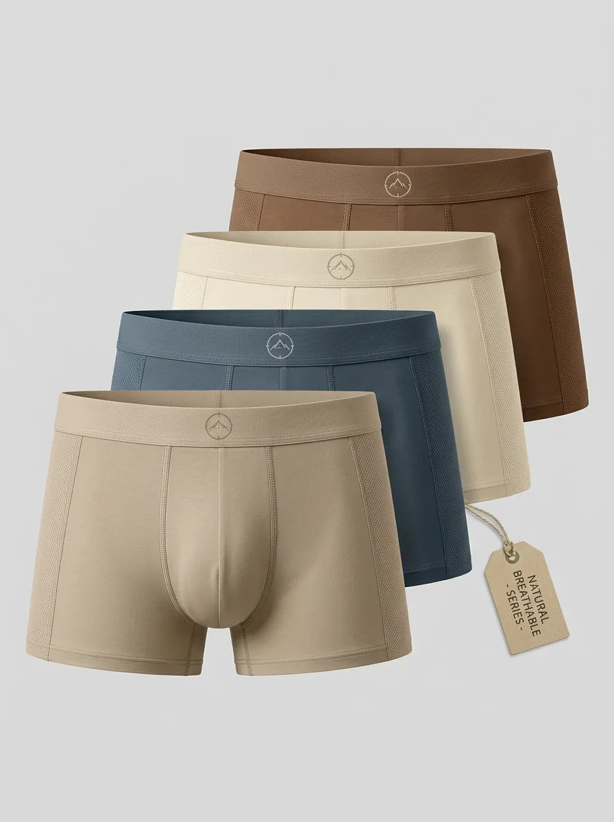 Practical Wardrobe Men' Four Pack Boxer Briefs