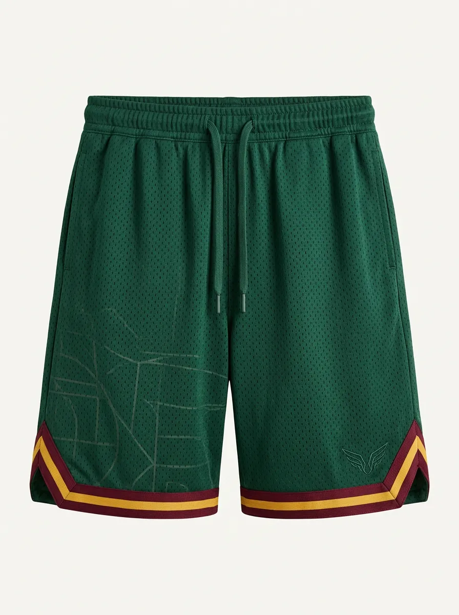 Versatile Geometric Pattern Look Men's Basketball Shorts