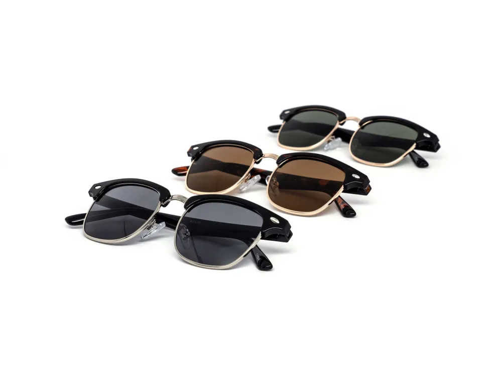 12-Pack Kids Retro Clubmaster Dark Lens Sunglasses