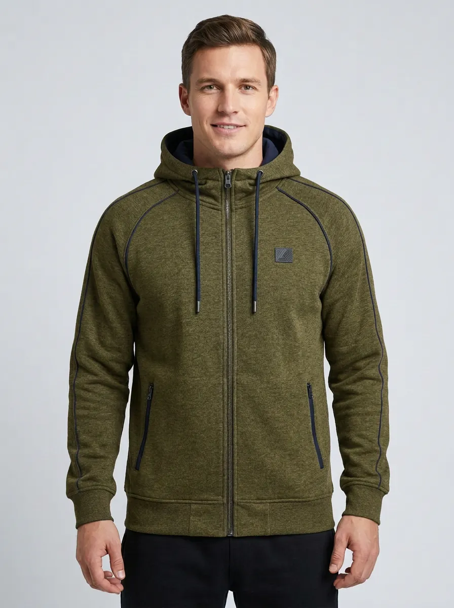 Urban Zip-Up Hooded Daily Wear Men's Sport Jacket