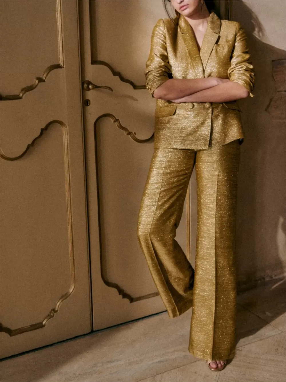 Gold Shimmer Blazer