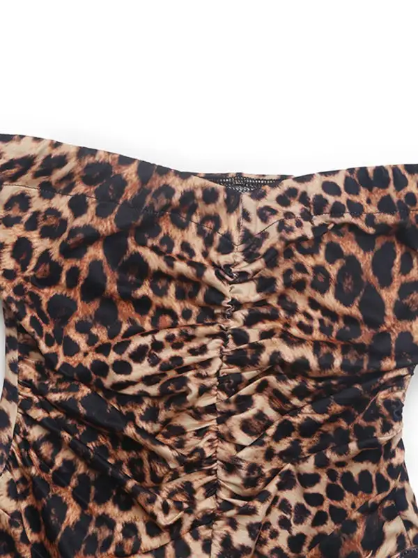 Leopard Print Slim Retro Sweet Spicy Jumpsuit