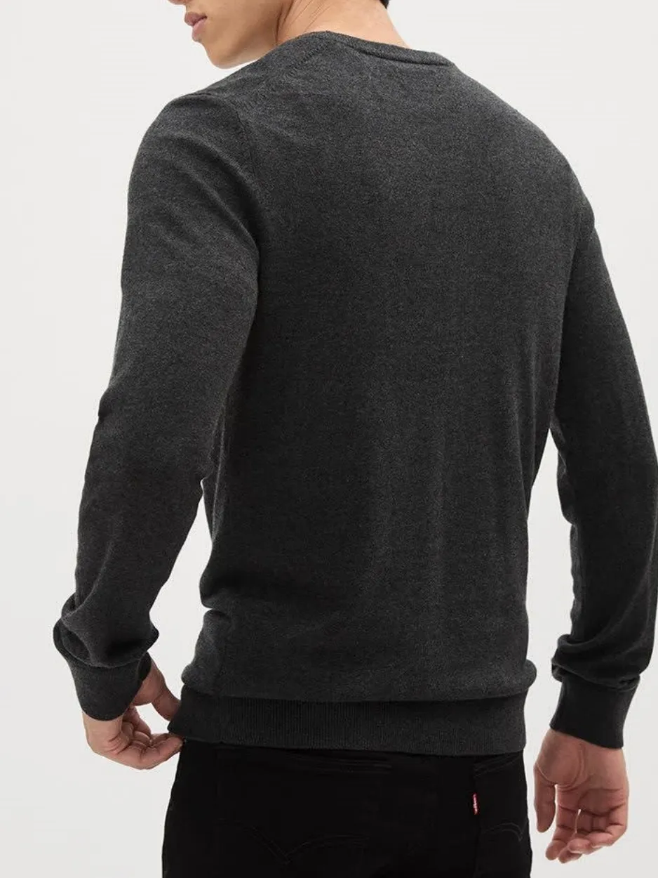Charcoal Mix Long-Sleeve Crew-Neck Sweater