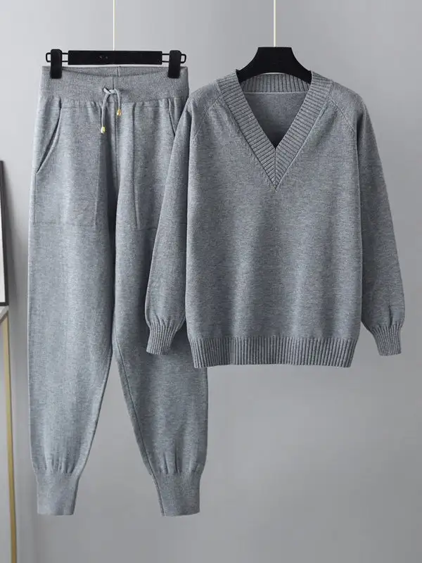 Relaxed Harem Sweater And Pants Set