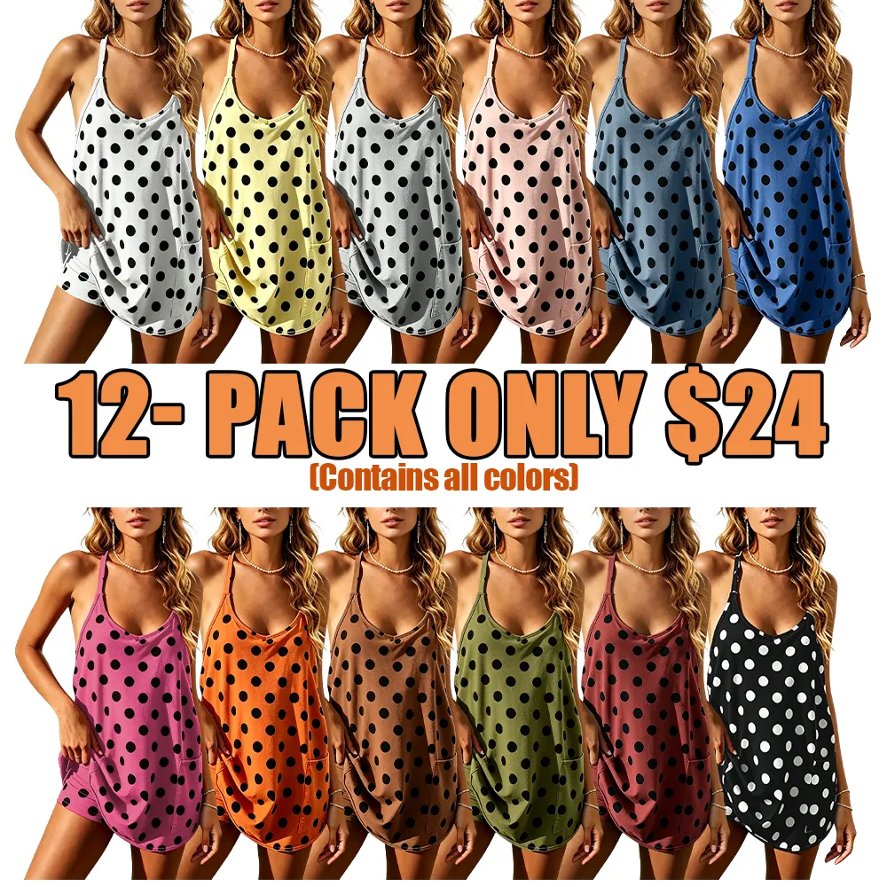 Women's Summer Polka Dot Tennis Dress