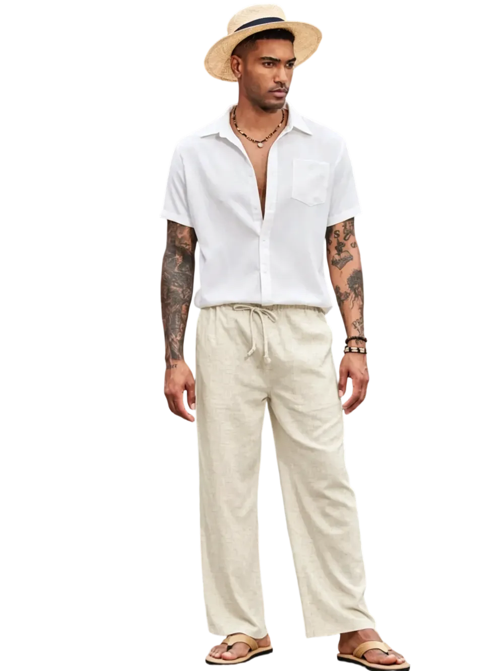 ⏰Hot Sale-Men's Linen-Cotton Blend Casual Trousers🔥8-Pack - All Colors Included