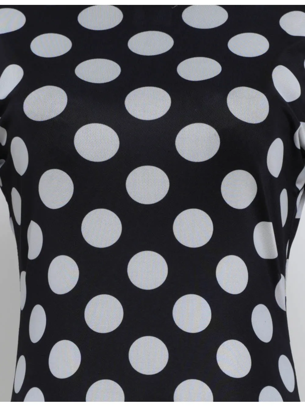 Polka Dot Open Back Flared Sleeves Mesh Mini Dress