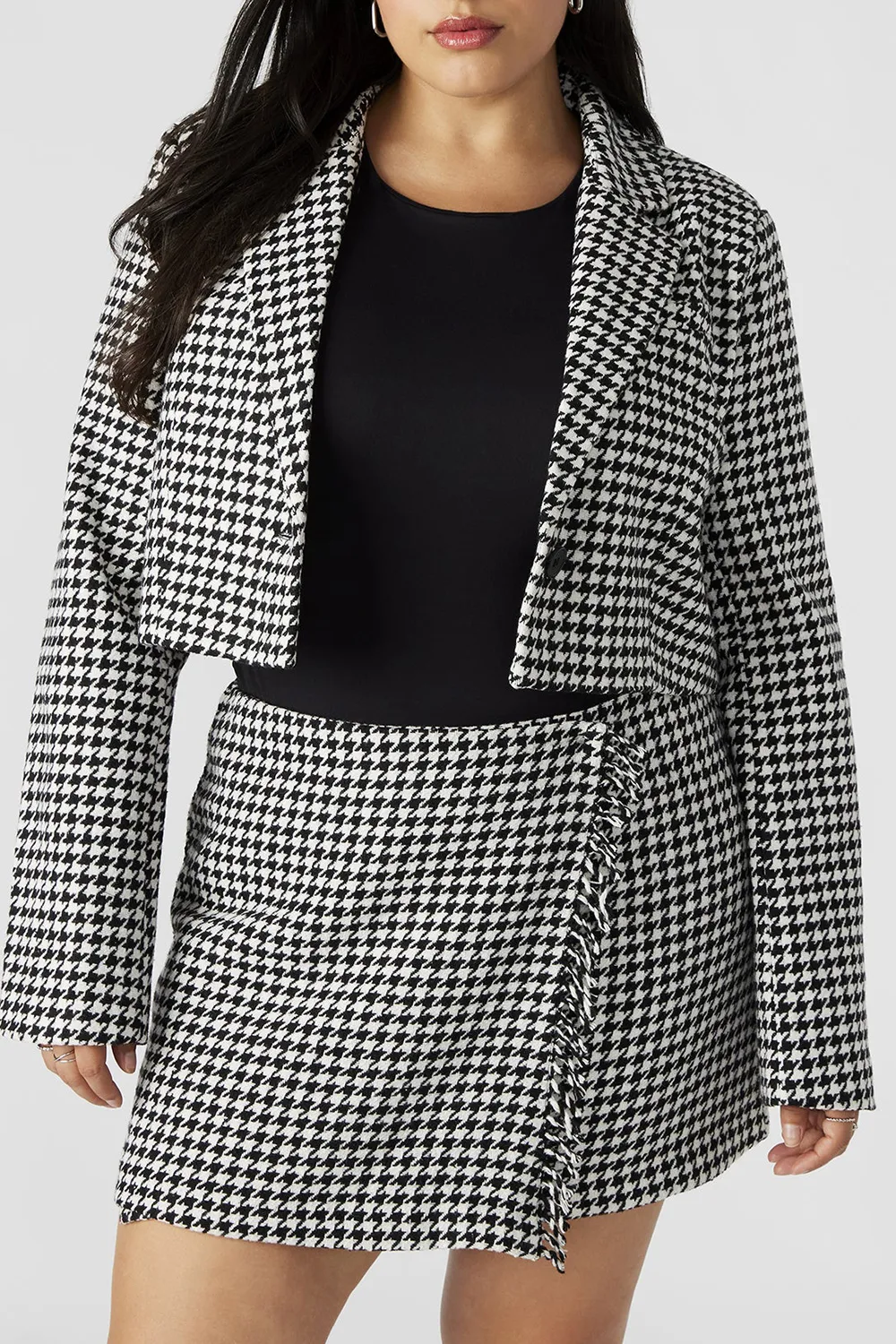 SHORT BLAZER WHITEBLACK