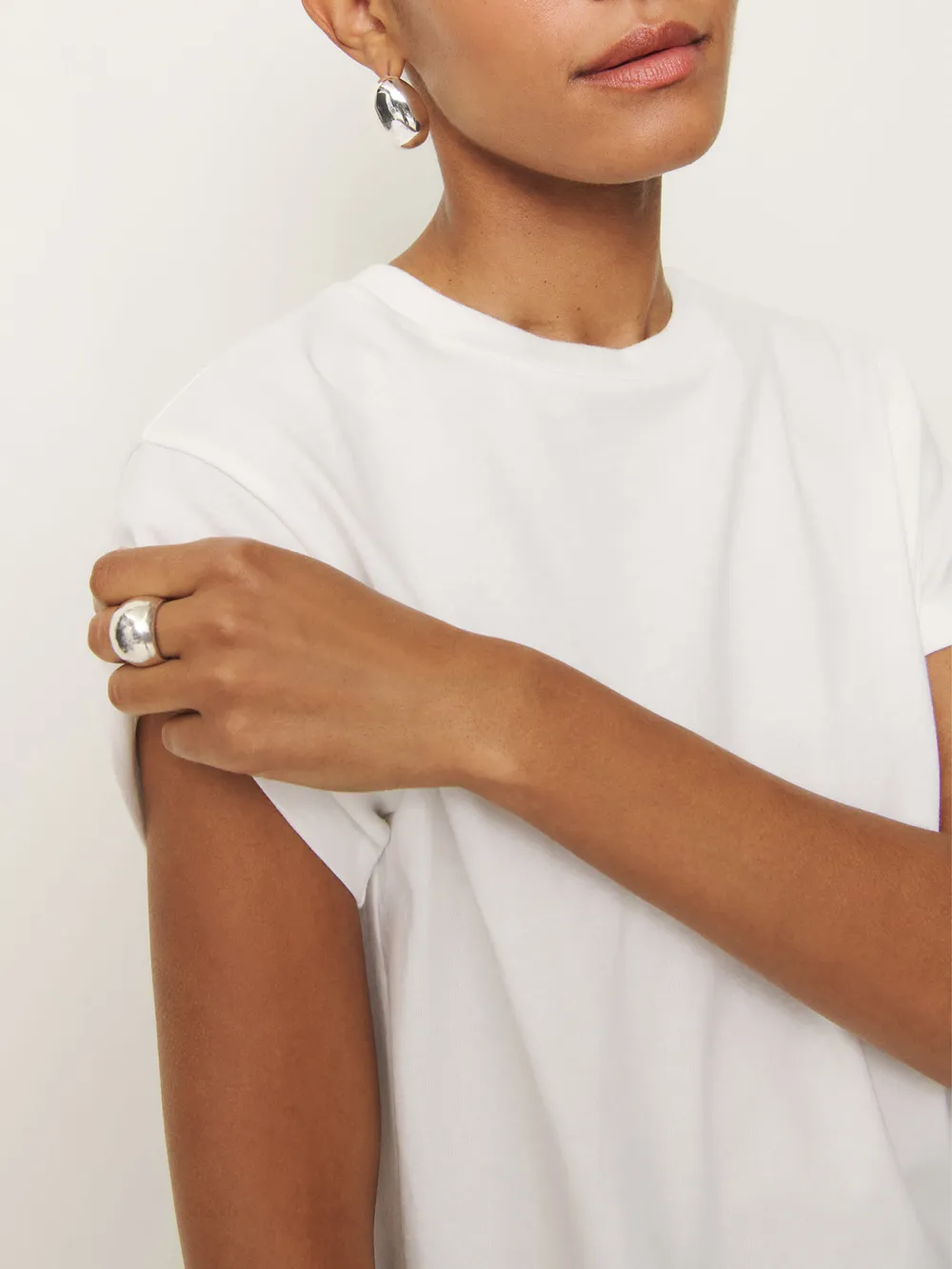 Solid Color Crew Neck T-Shirt