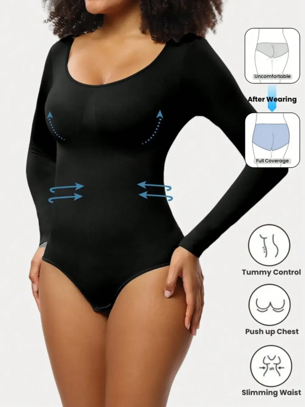 Women’s Ribbed Tummy Control Bodysuit