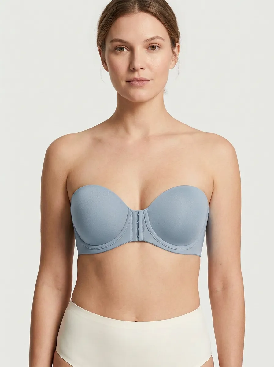 Women's Underwire Clean-Line Front-Closure Strapless Bra