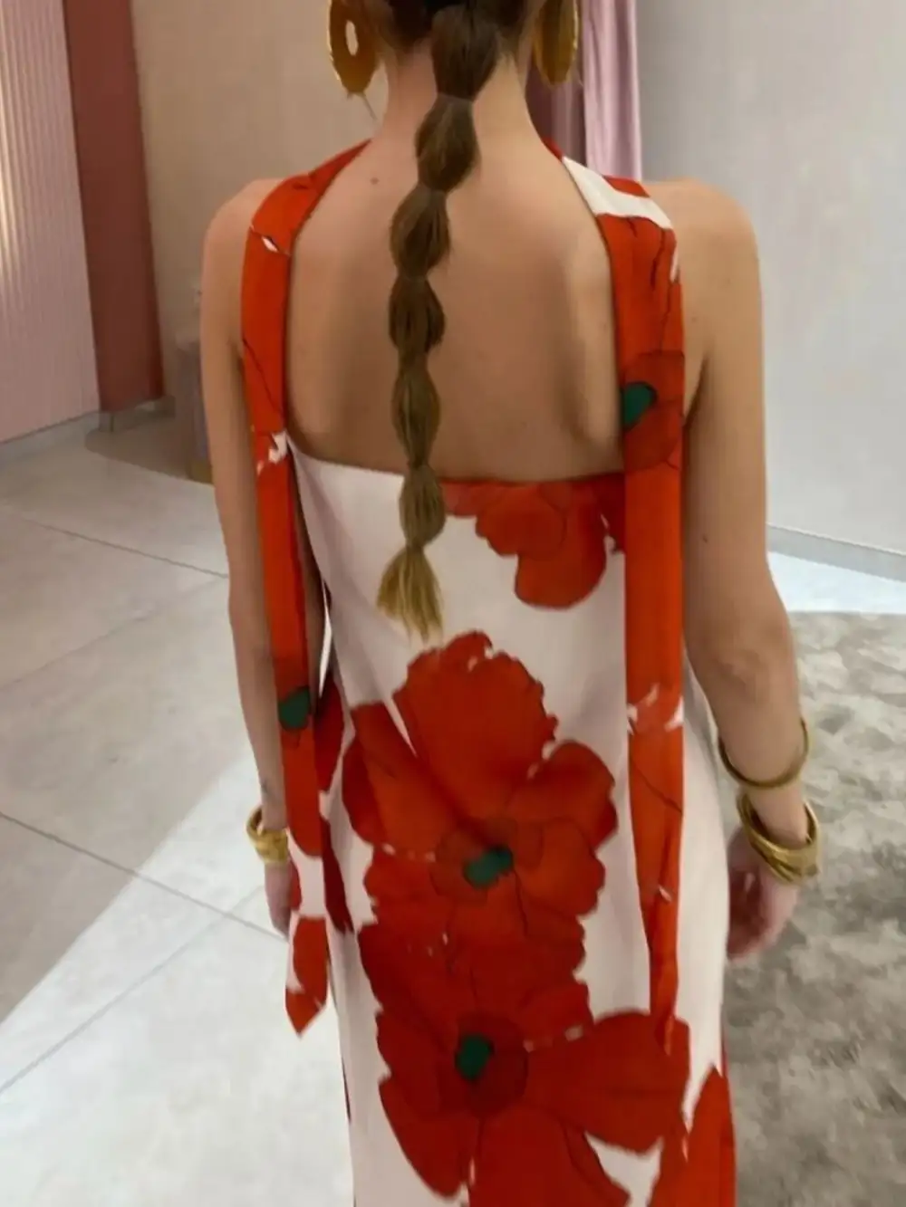 Smooth Finish Printed Maxi Dress