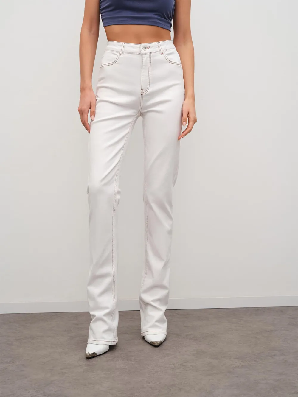 Belt Loops Casual Style Jeans
