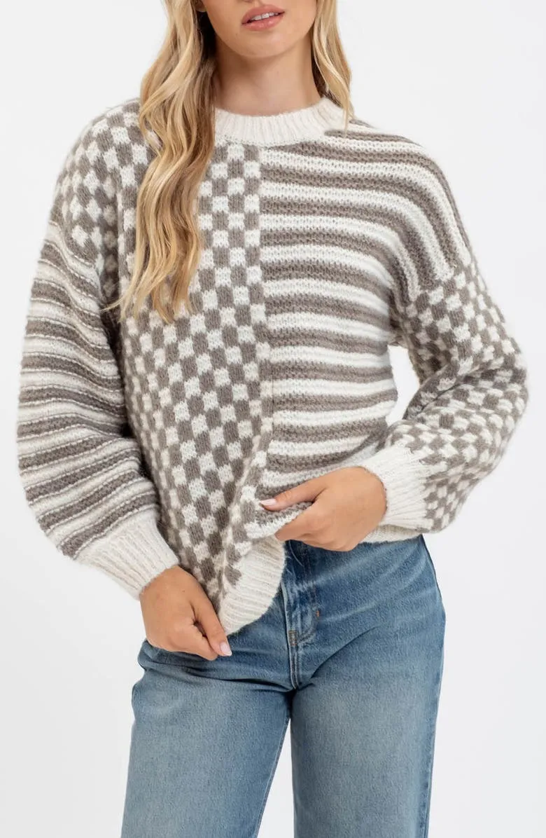 Mixed Pullover Sweater