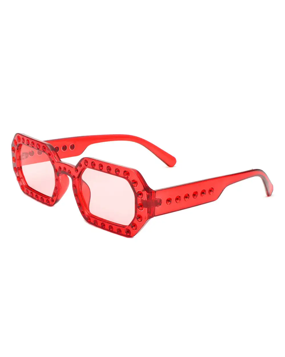 Compact Square Geometric Frame Sunglasses