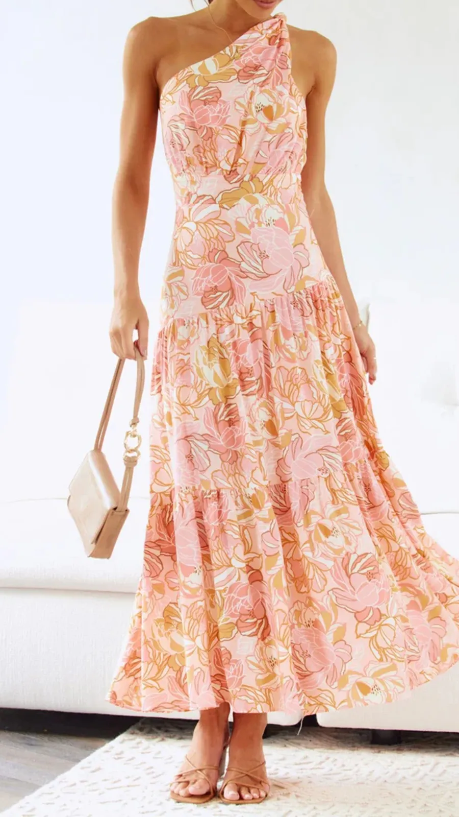 Knot Detail In Shoulder Strap Dress