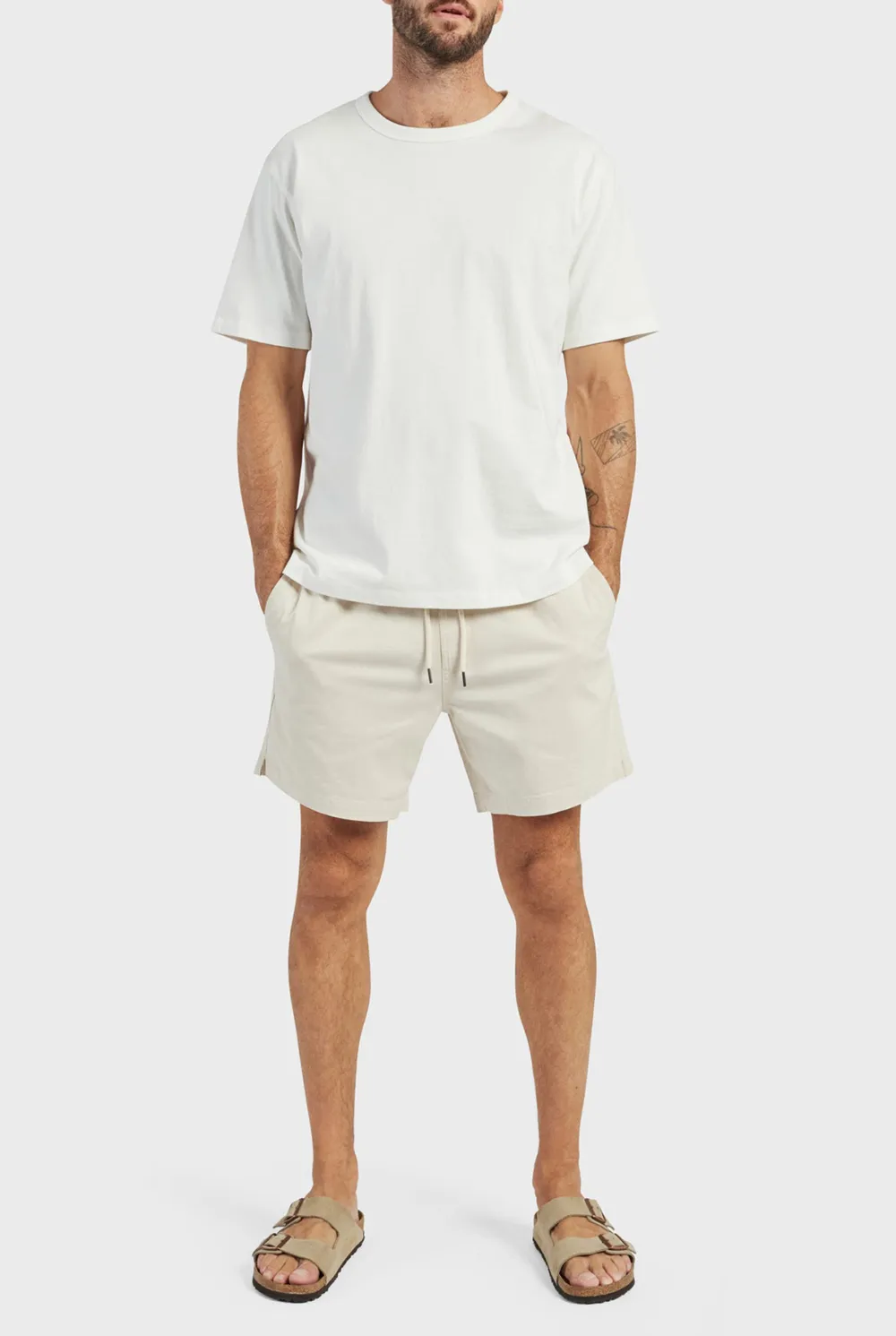 Black Cotton Drawstring Shorts