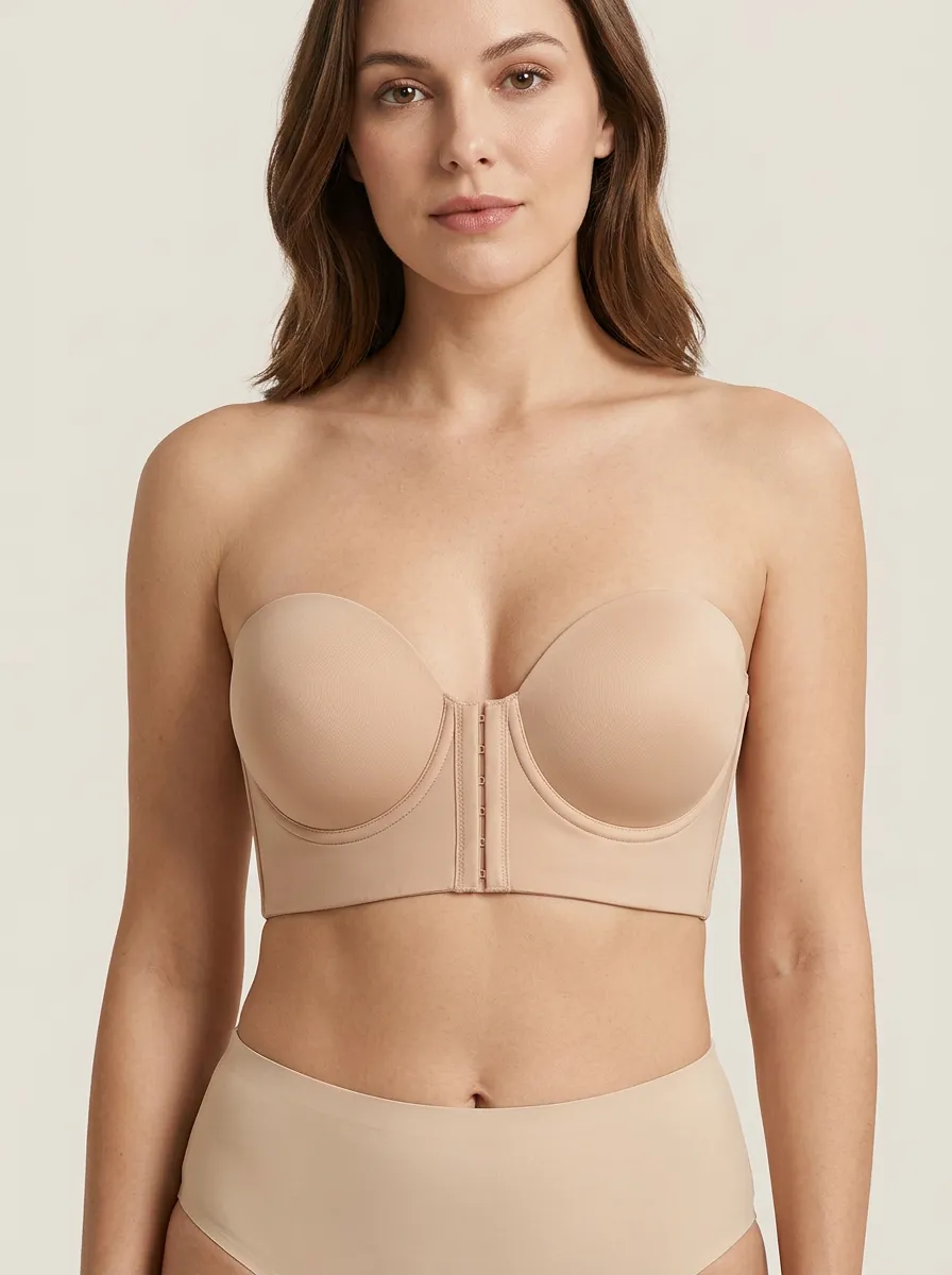 Women's Extended-Band Front-Closure Bustier Bra