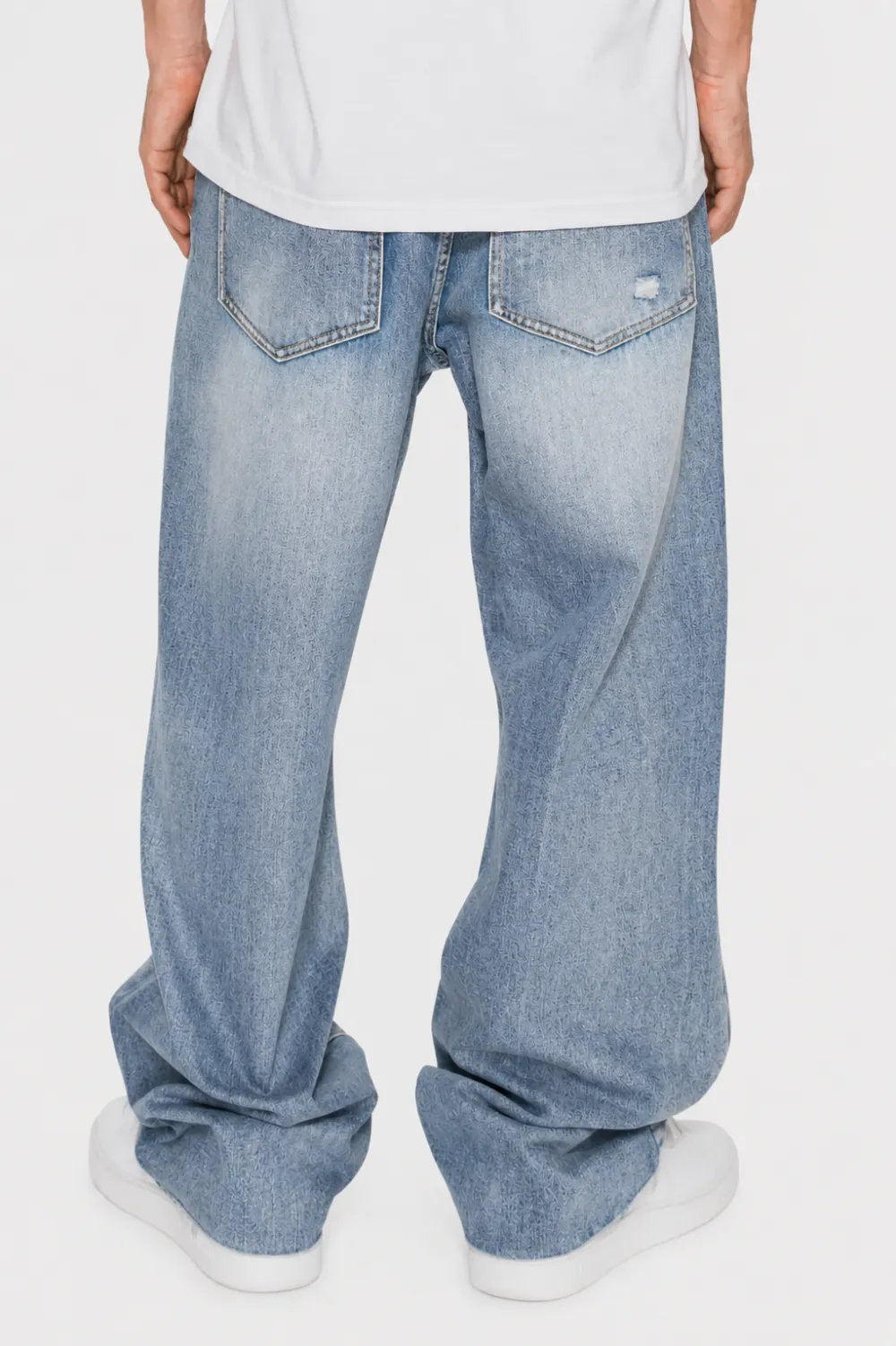 Men's Baggy Fit Distressed Denim Jeans