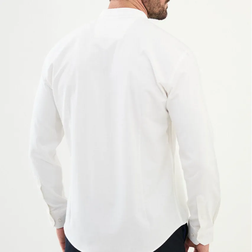 Classic Shawl Collar Slim Cotton Shirt
