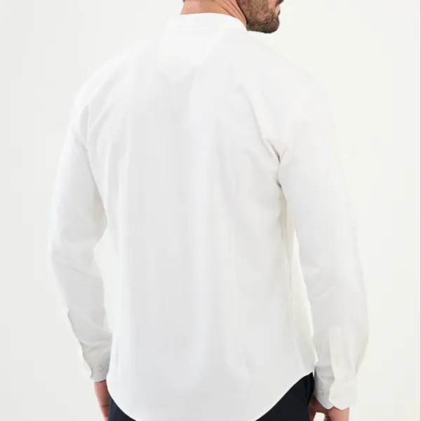 Classic Shawl Collar Slim Cotton Shirt