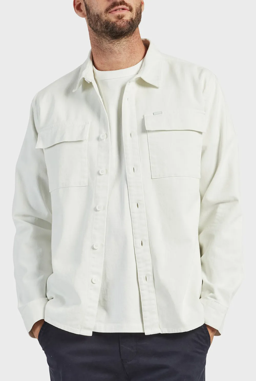 Essential Overshirt-Aloe beige