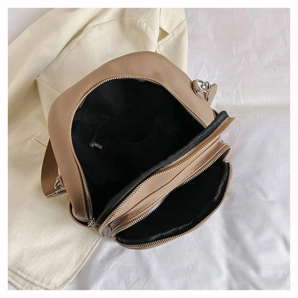 Minimal Compact Textured Backpack