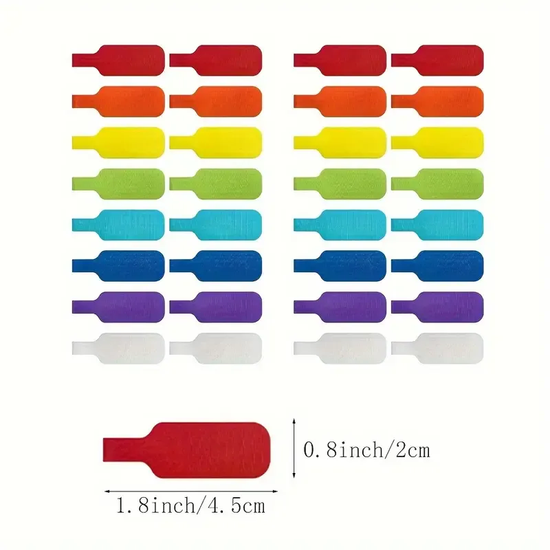 Pack Colorful Durable Cable Labels
