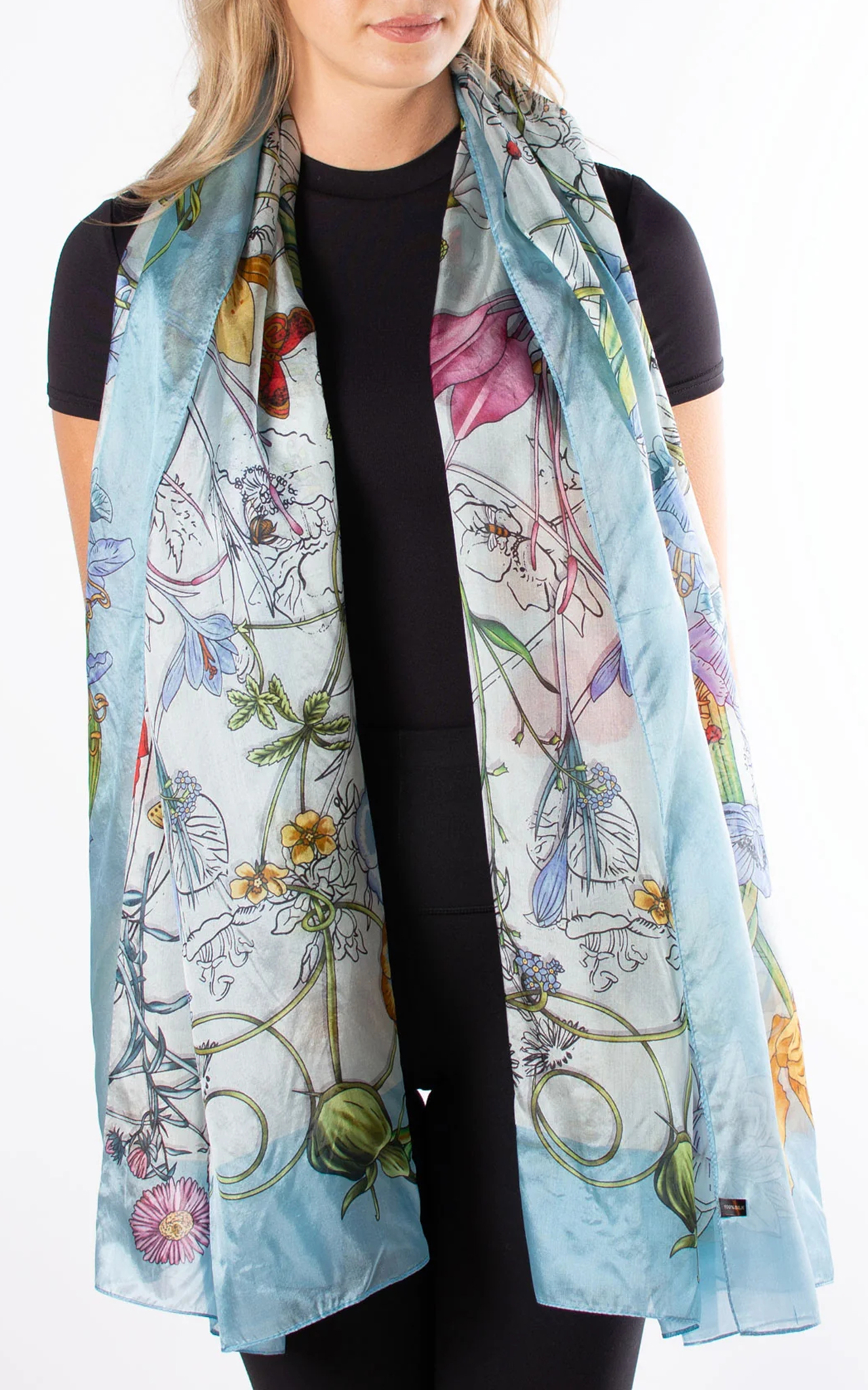 French Elegance Satin Drape Women's Scarf