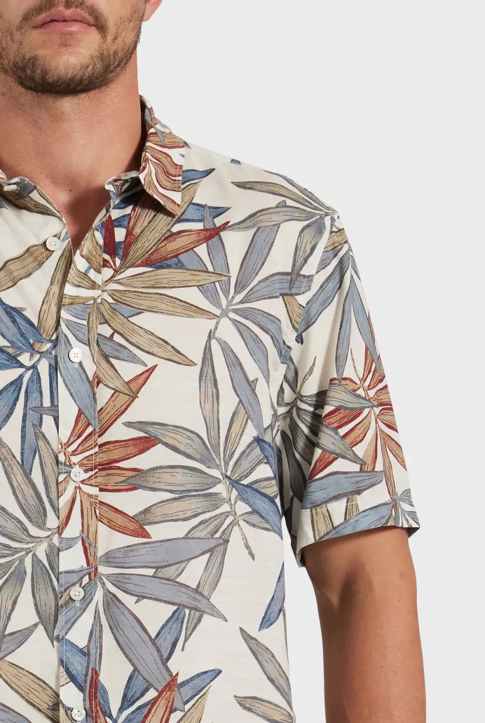 Tropical Print Short Sleeve Shirt