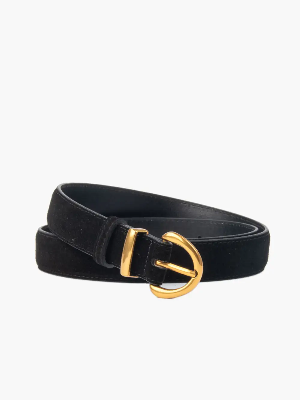 Brown soft buckle leather belt