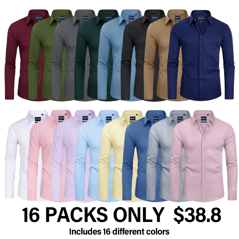 Men's Formal Long-sleeved Button-down Shirt