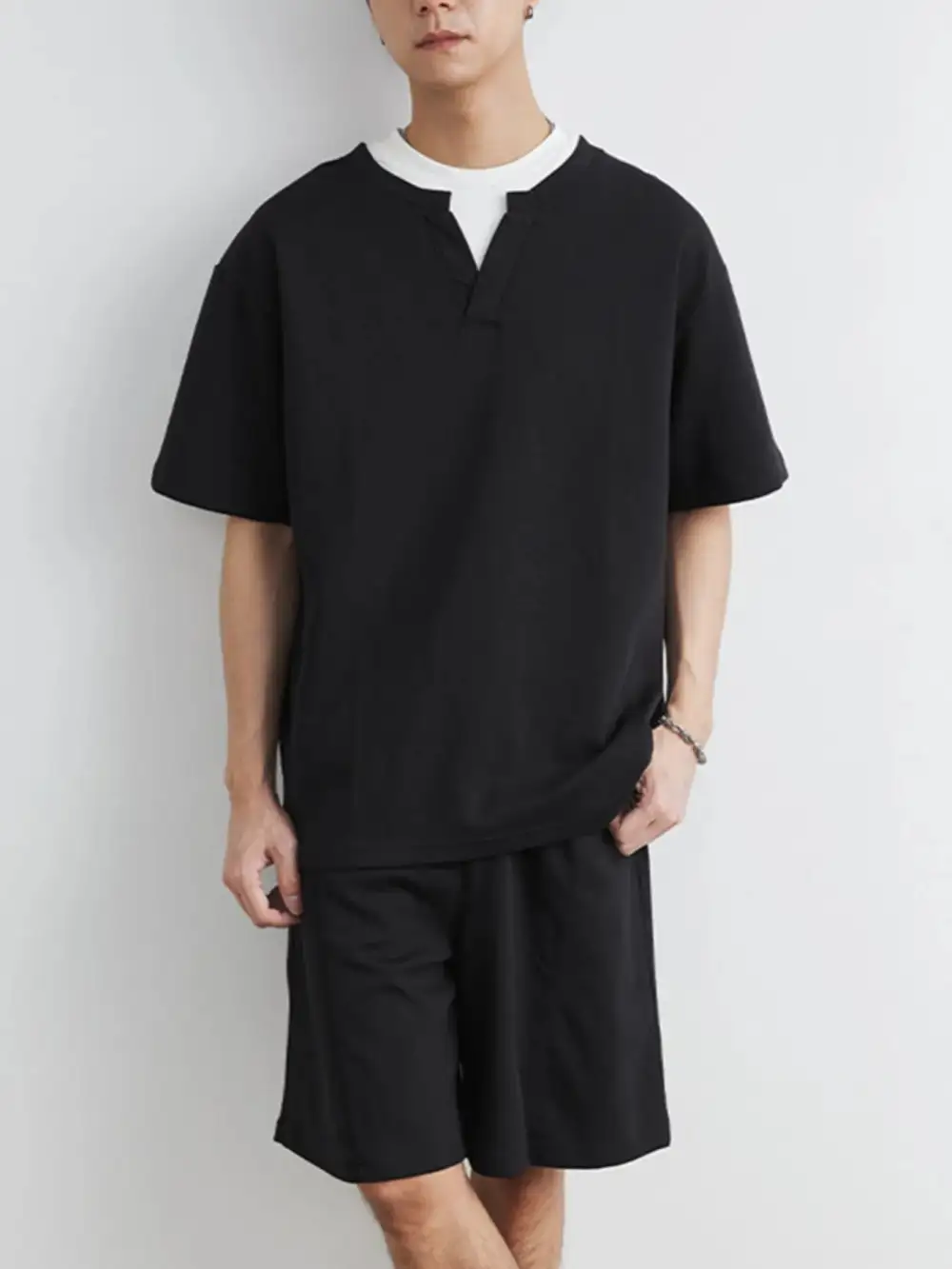 Half-Sleeve Top and Shorts Set