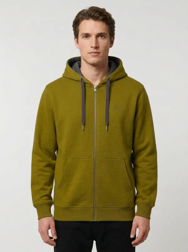 Modern Mountain Graphic Zip-Up Detail Men's Sport Jacket