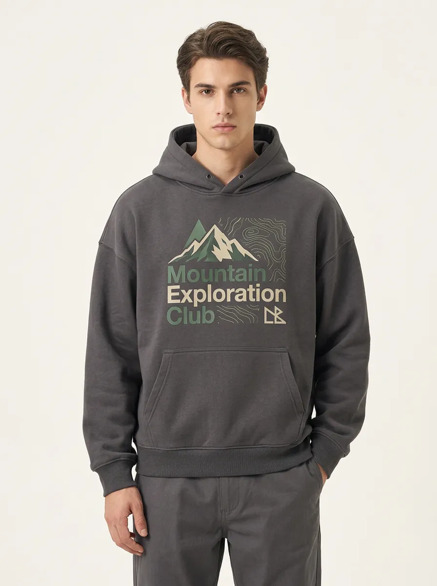 Men's Summit Mountain Explorer Topographic Graphic Hoodie