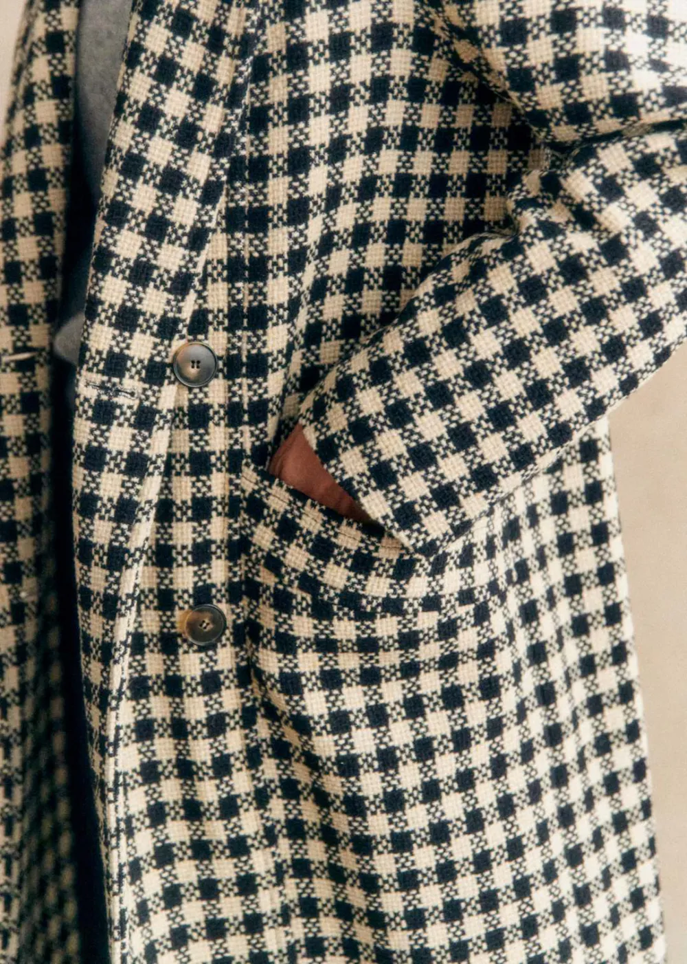 Long Checked Coat