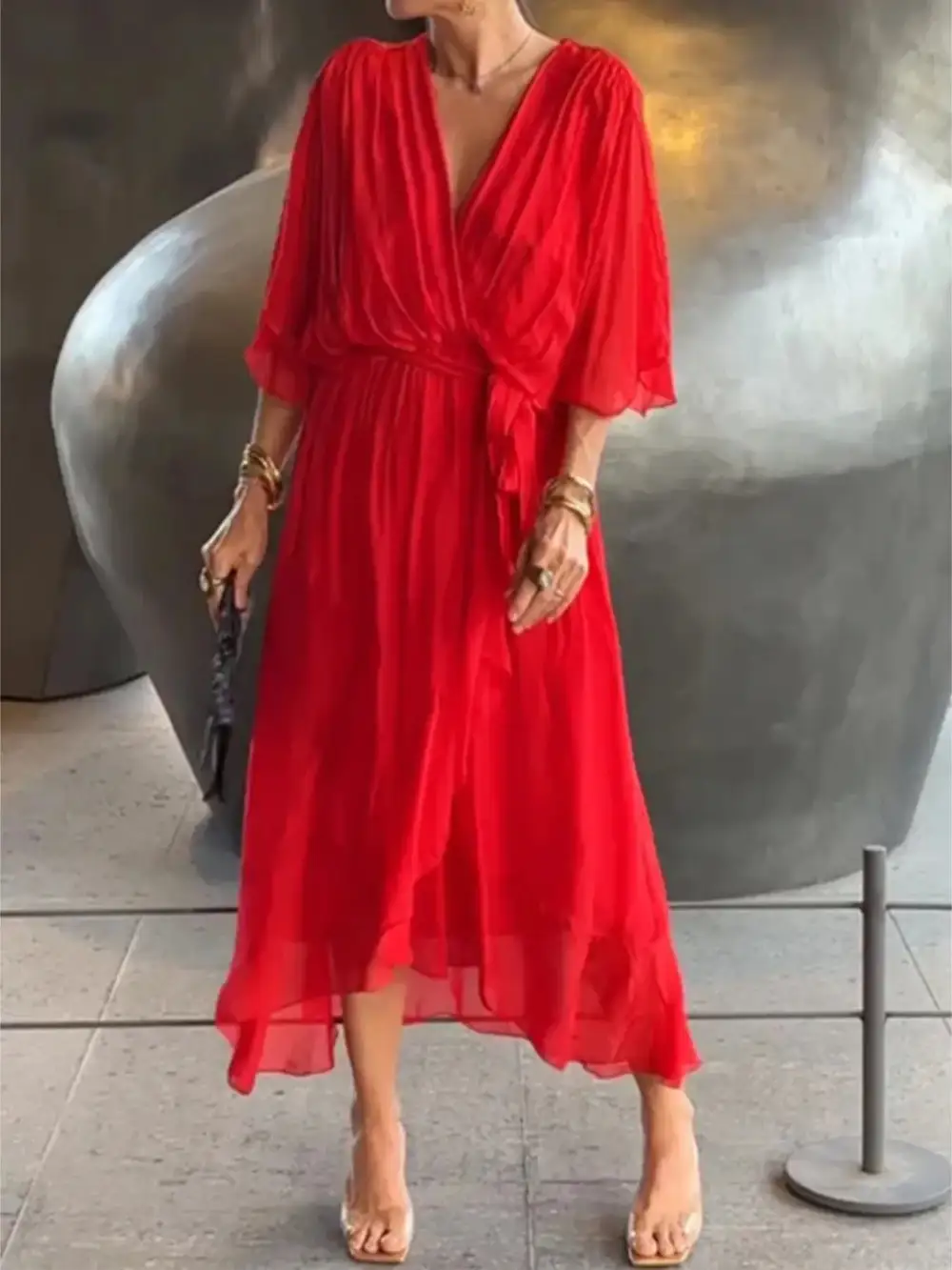 Easy Fit Midi Clean Line Dress