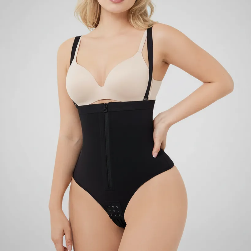 High Waist Full Support Thong Bodysuit