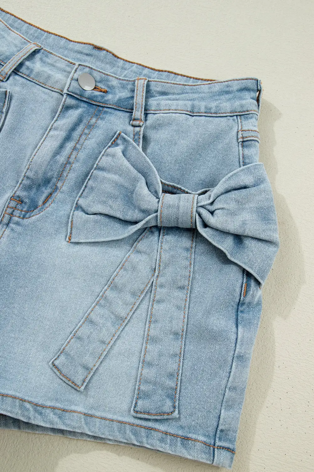 Travel High Waist Pocketed Denim Shorts