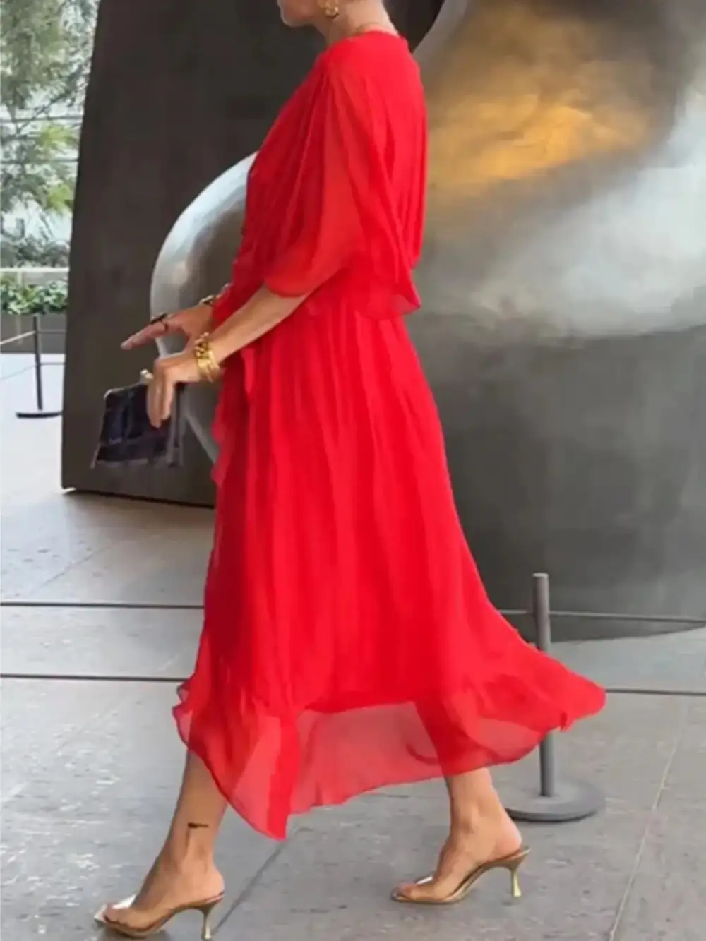 Easy Fit Midi Clean Line Dress