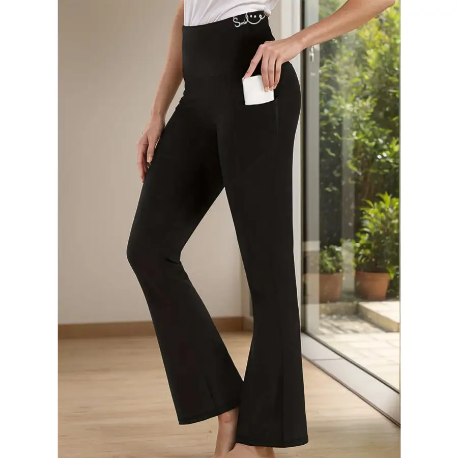 Bootcut High Rise Pants with Pockets