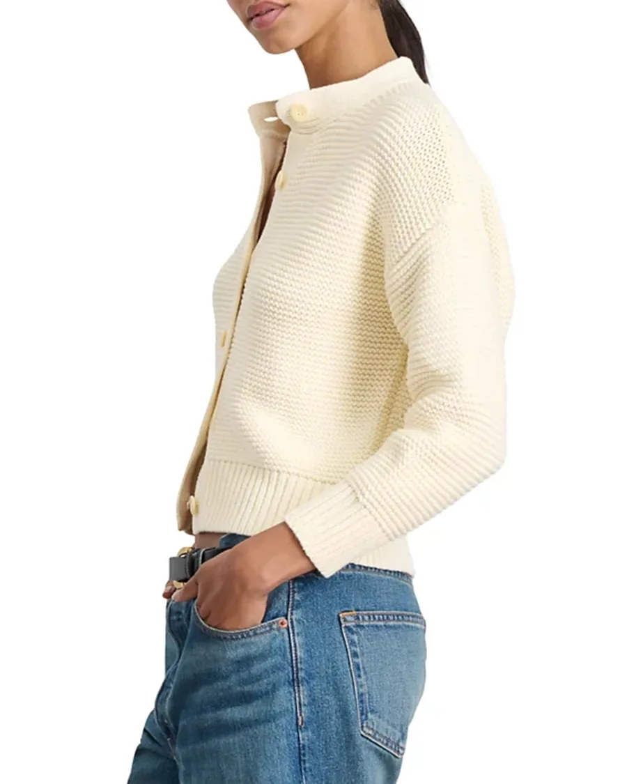 Casual Style Crewneck Cotton Cardigan