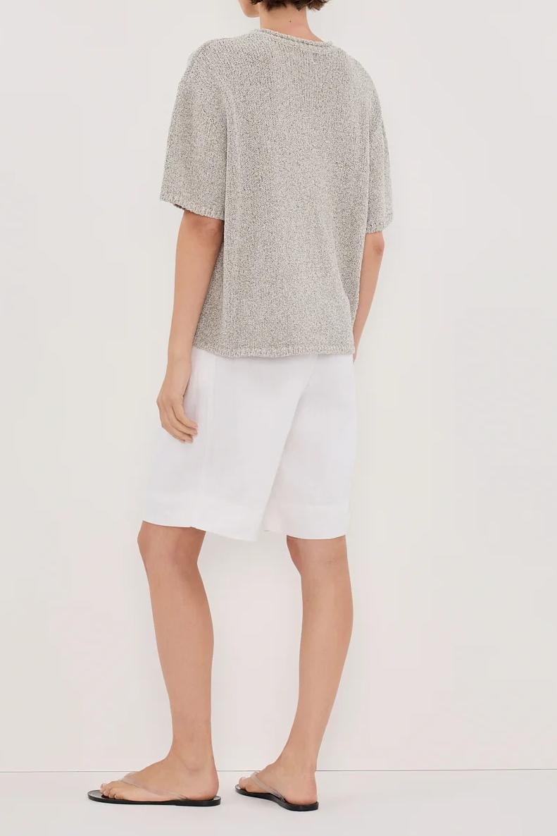 SILVER MARLE BOXY KNIT TEE