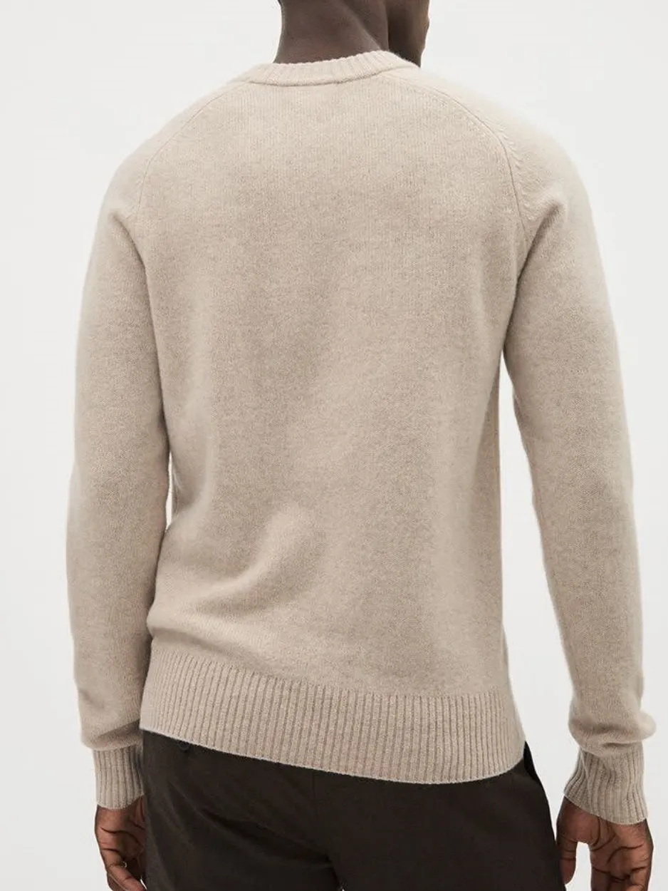 Barley Cashmere-Wool Crew-Neck Sweater